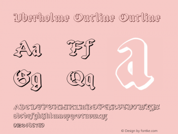 Uberholme Outline Outline 001.000 Font Sample