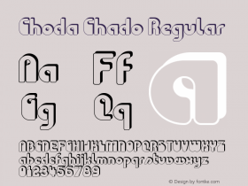 Choda Chado Regular 1 Font Sample