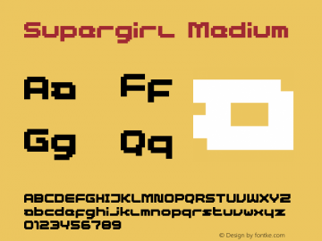 Supergirl Medium Version 001.000 Font Sample