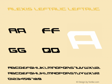 Alexis Leftalic Leftalic 001.000 Font Sample