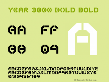 Year 3000 Bold Bold 1图片样张