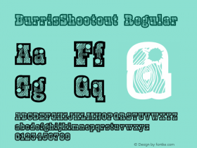 BurrisShootout Regular Macromedia Fontographer 4.1.4 10/14/05图片样张