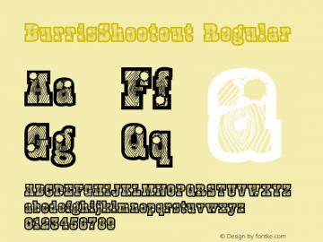 BurrisShootout Regular Macromedia Fontographer 4.1.4 10/14/05 Font Sample