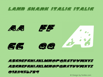 Land Shark Italic Italic Version 1.0图片样张