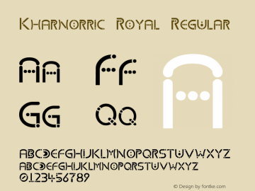 Kharnorric Royal Regular 1.2 Font Sample