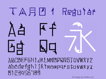 ＴＡ月０１ Regular Version 1.00 Font Sample