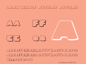 Land Whale Outline Outline Unknown Font Sample