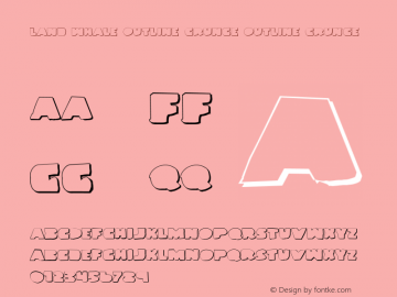 Land Whale Outline Grunge Outline Grunge Unknown Font Sample