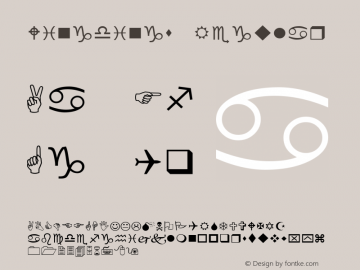 Wingdings Regular Version 5.00x图片样张