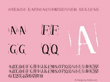 Ticket CapitalsImpressed Regular Macromedia Fontographer 4.1.4 11/14/01 Font Sample