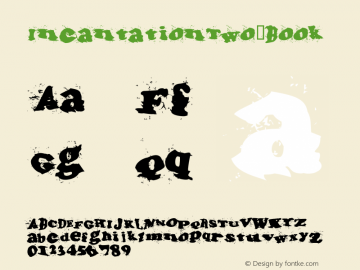 IncantationTwo Book Version Macromedia Fontograp Font Sample
