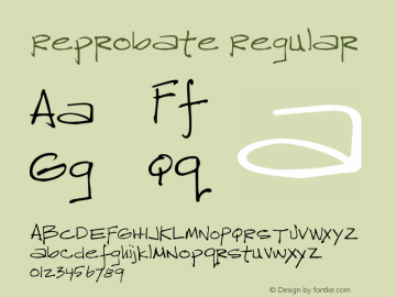 Reprobate Regular 0.5 Font Sample