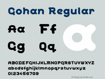 Gohan Regular Macromedia Fontographer 4.1.5 11/27/01图片样张