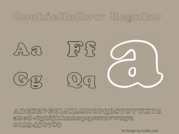 CookieHollow Regular The IMSI MasterFonts Collection, tm 1995 IMSI Font Sample