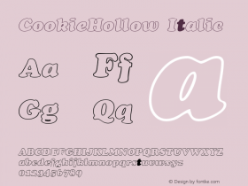 CookieHollow Italic W.S.I. Int'l v1.1 for GSP: 6/20/95图片样张