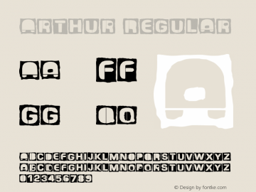 Arthur Regular Version 1.001;PS 001.001;hotconv 1.0.56;makeotf.lib2.0.21325 Font Sample