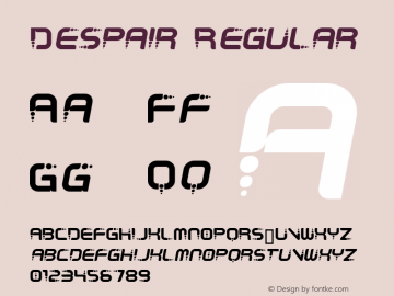 Despair Regular 2 Font Sample
