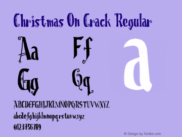 Christmas On Crack Regular Macromedia Fontographer 4.1 12/10/01图片样张