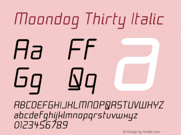 Moondog Thirty Italic Version 001.000图片样张