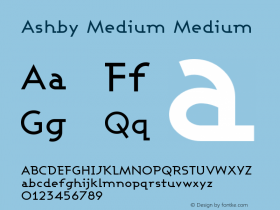 Ashby Medium Medium Version 001.000 Font Sample