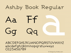 Ashby Book Regular 1.0 Font Sample