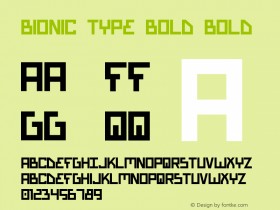 Bionic Type Bold Bold Version 1 Font Sample