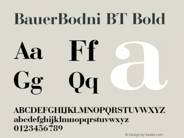 BauerBodni BT Bold mfgpctt-v4.4 Dec 10 1998图片样张