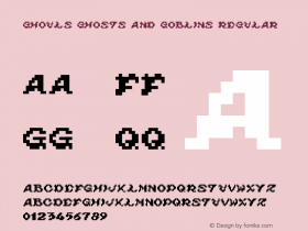 ghouls ghosts and goblins Regular v2.5 - (( xero harrison - http://fontvir.us )) Font Sample