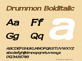 Drummon BoldItalic Version 001.000图片样张