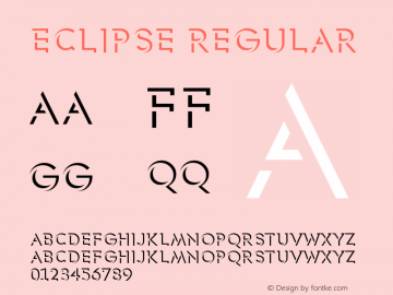 Eclipse Regular Version 002.000 Font Sample