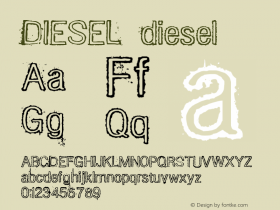 DIESEL diesel Typeface of the Band DIESEL! (www.diesel.art.br) Font Sample