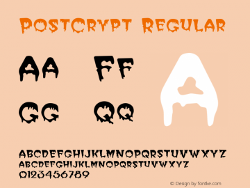 PostCrypt Regular Converted from D:\FONTTEMP\POSTCRY_.TF1 by ALLTYPE图片样张