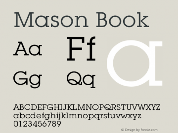 Mason Book Version 001.000 Font Sample