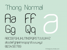 Thong Normal Version 001.000 Font Sample