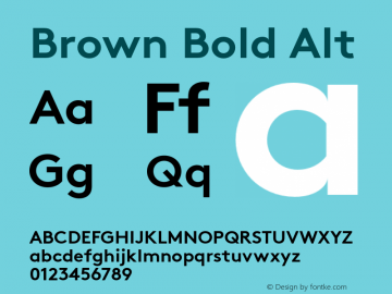 Brown Bold Alt Unknown图片样张