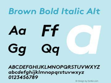 Brown Bold Italic Alt 001.000图片样张
