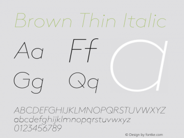 Brown Thin Italic 001.000图片样张