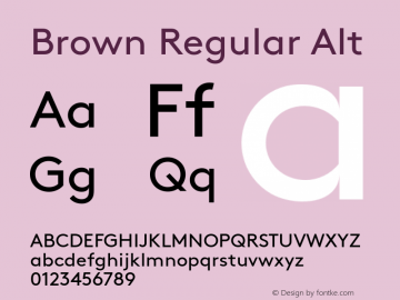 Brown Regular Alt Unknown图片样张
