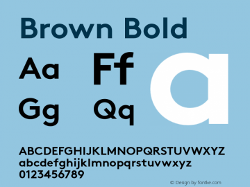 Brown Bold Unknown图片样张