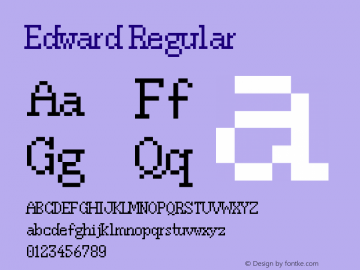 Edward Regular Version 1.0图片样张