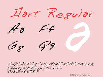 Dart Regular Altsys Metamorphosis:2/27/95 Font Sample