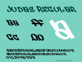 Judas Regular Macromedia Fontographer 4.1.5 25‐07‐2001 Font Sample