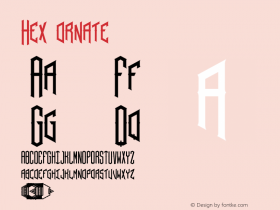Hex ornate Version 001.000 Font Sample