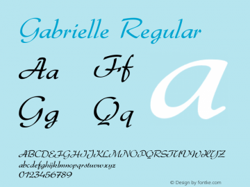 Gabrielle Regular 1.2 Font Sample