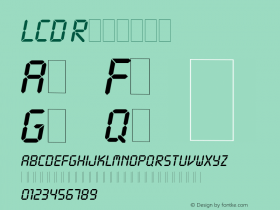 LCD Regular Version 1.0 Font Sample