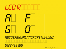 LCD Regular Version 001.001 Font Sample