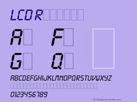 LCD Regular Version 005.000 Font Sample