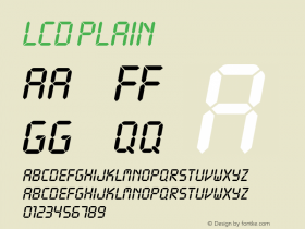 LCD Plain Version 1.0 Font Sample