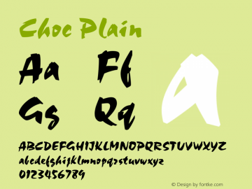 Choc Plain Version 005.000 Font Sample