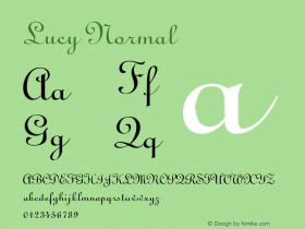 Lucy Normal 1.0 Tue Jul 27 11:04:16 1993 Font Sample